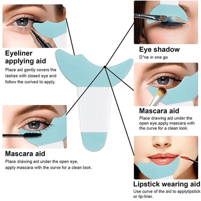 Silicone Eyeliner Makeup Stencils Wing Tips Marscara Drawing Lipstick